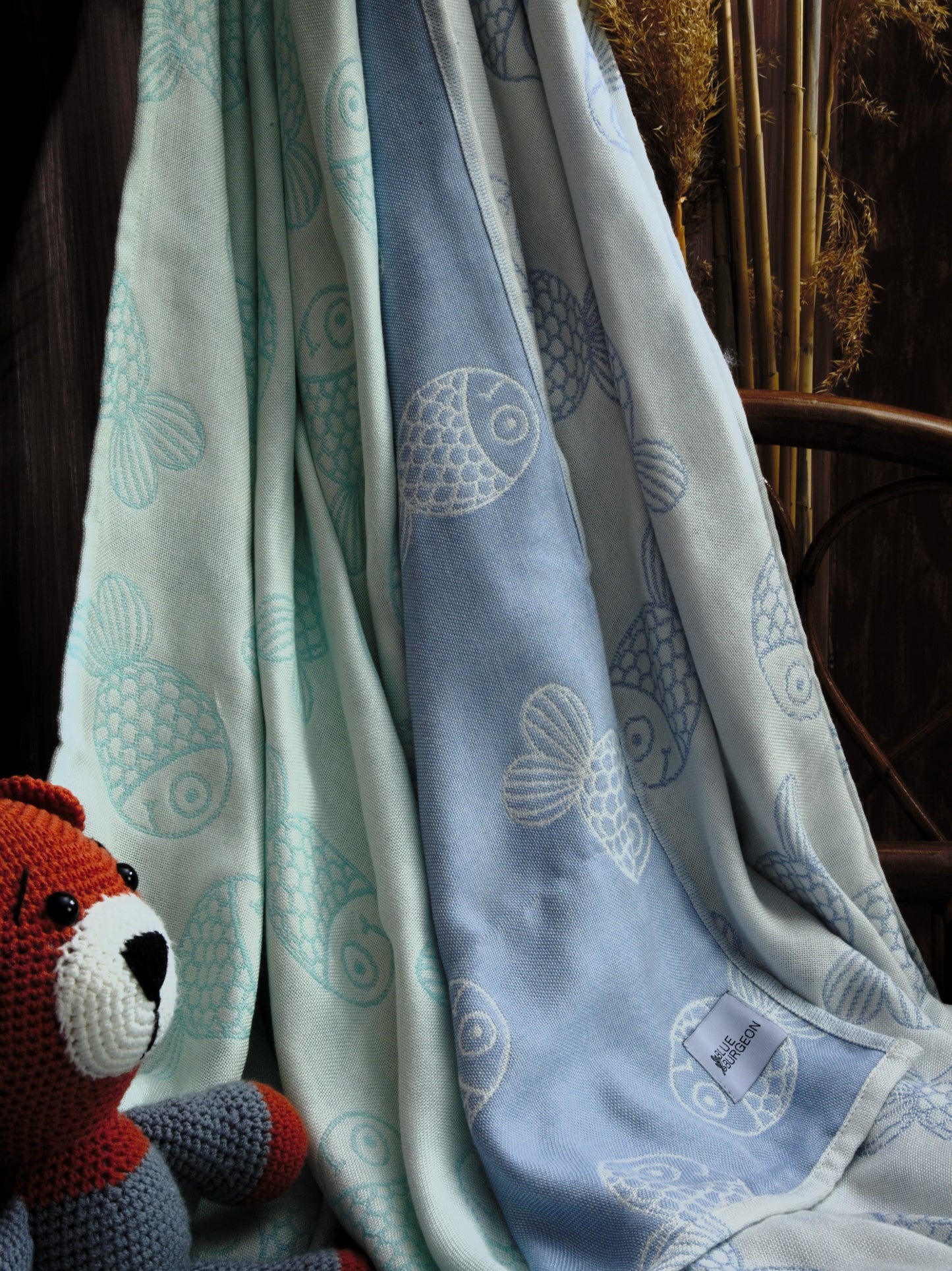 Fishy Fun Muslin Green