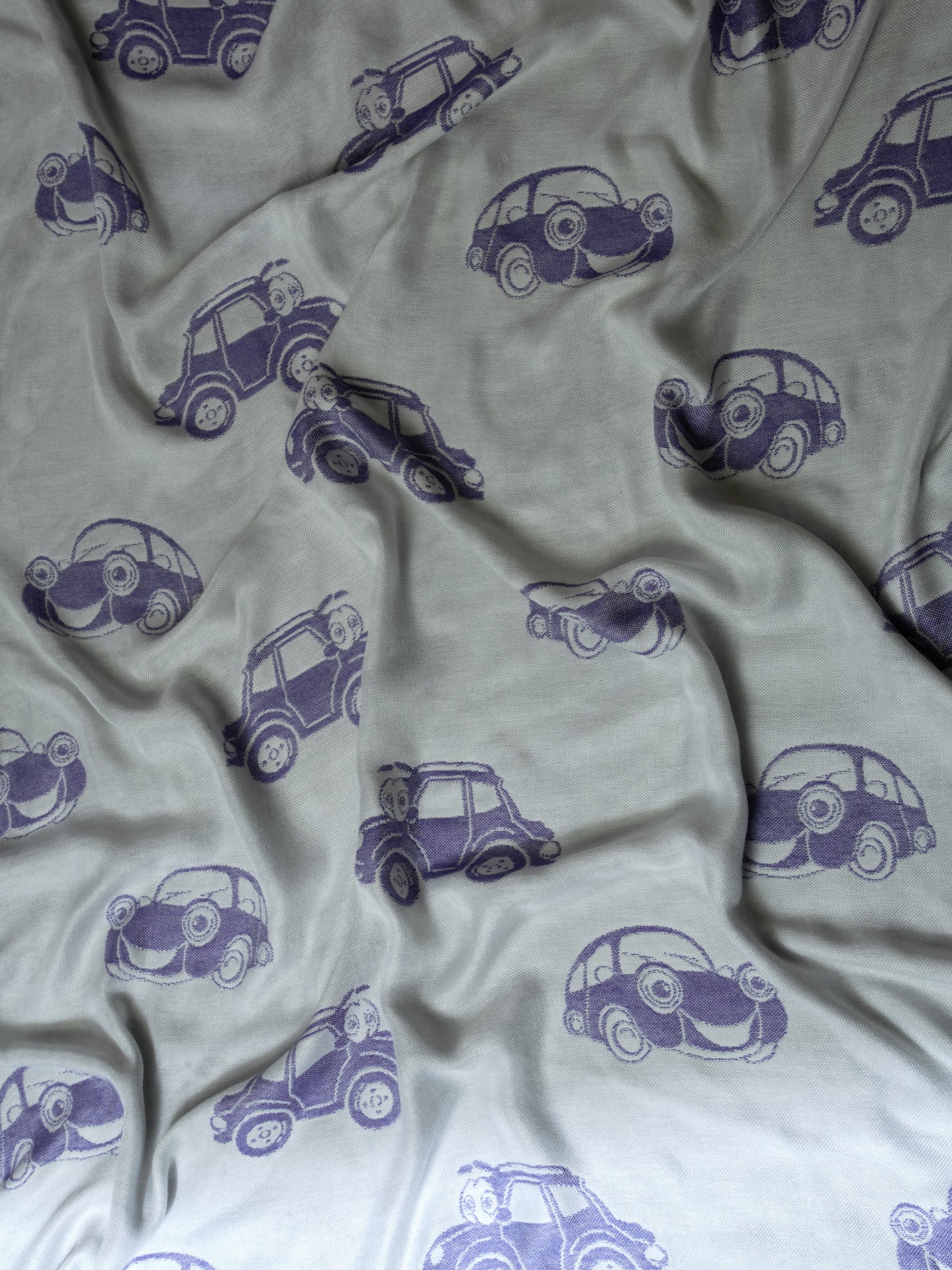 Sweet Cars Muslin Darkblue